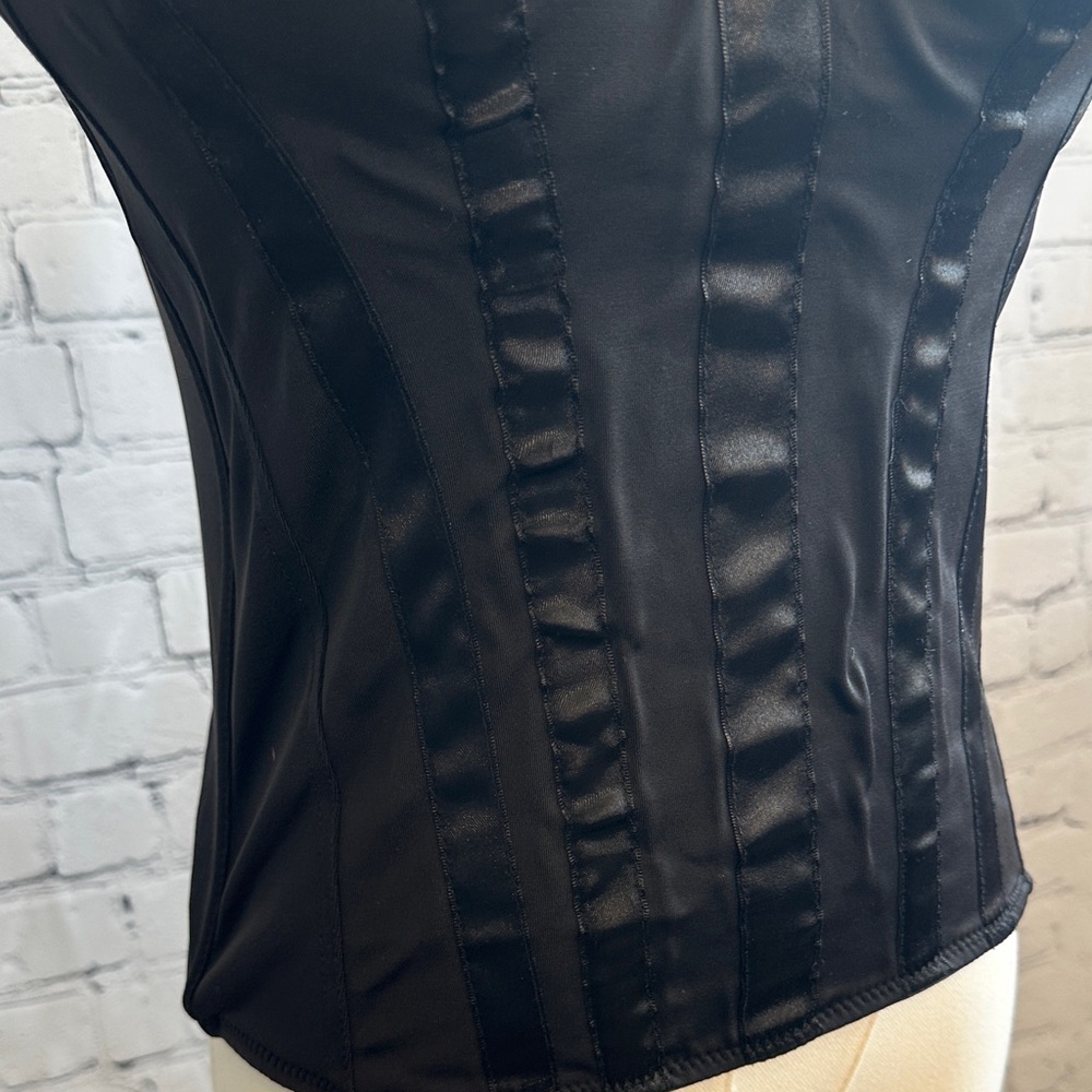 Morbid Threads Black Satin Corset Top - Picture 3 of 8